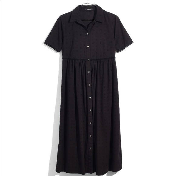 madewell clipdot midi shirtdress